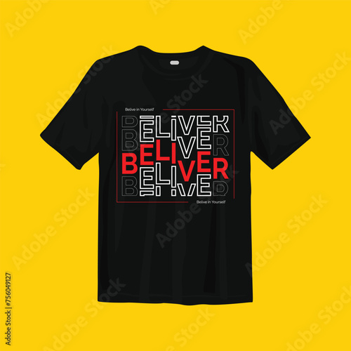 Believer Typography T-Shirt Design