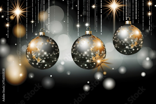 christmas background with balls.