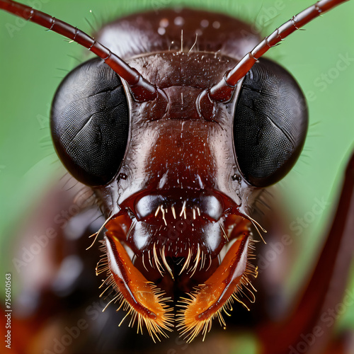 Close-up of a spider on a green leaf