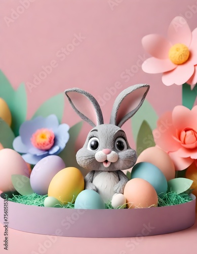Easter bunny and easter eggs © Rafael