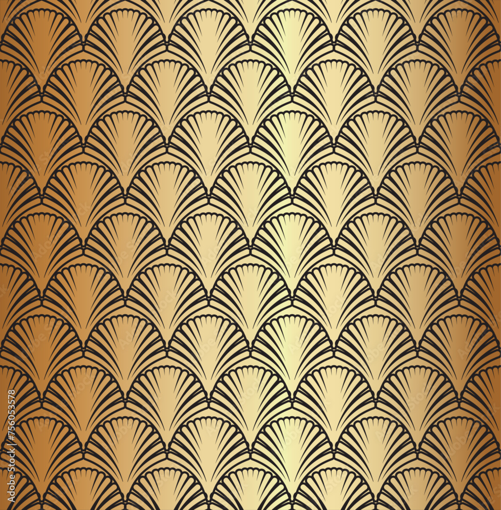 Gold Black Geometric Art Deco Pattern Design Gold Black Geometric Art Deco Pattern Design