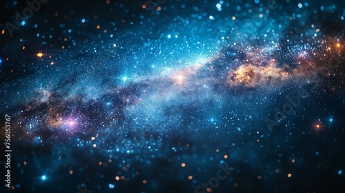 Intense Blue and Black Galaxy Filled With Stars