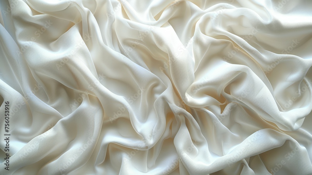 Close-Up of White Fabric