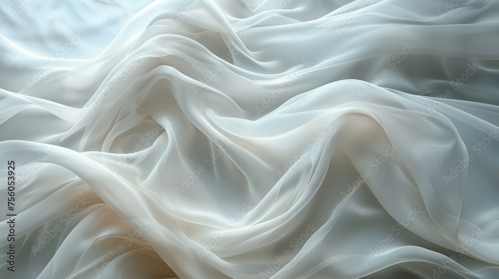 Close-Up View of White Fabric