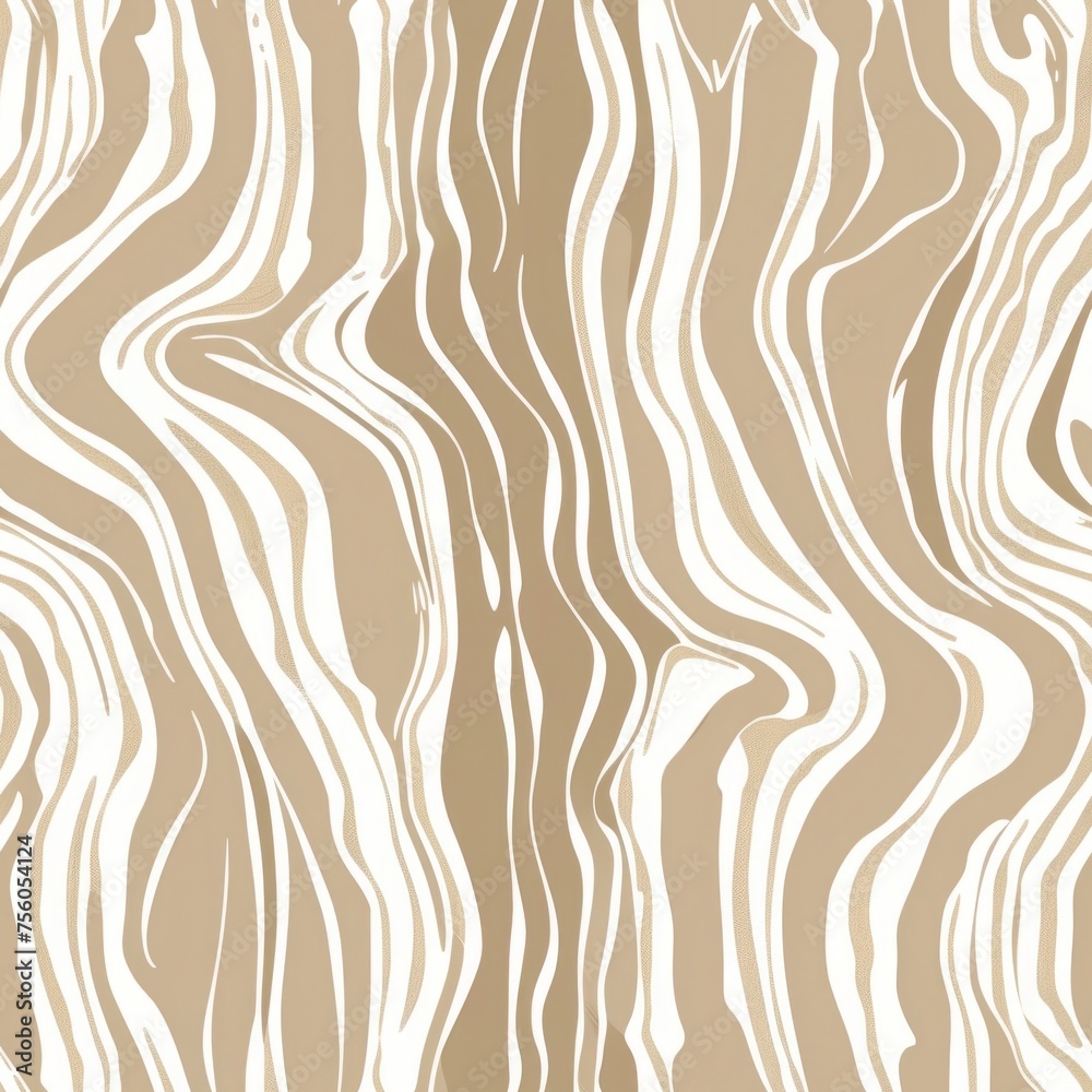 seamless beige pattern with waves, The soft palette of beige hues in this texture brings a touch of nature's simplicity and elegance into any contemporary space.. - obrazy, fototapety, plakaty 