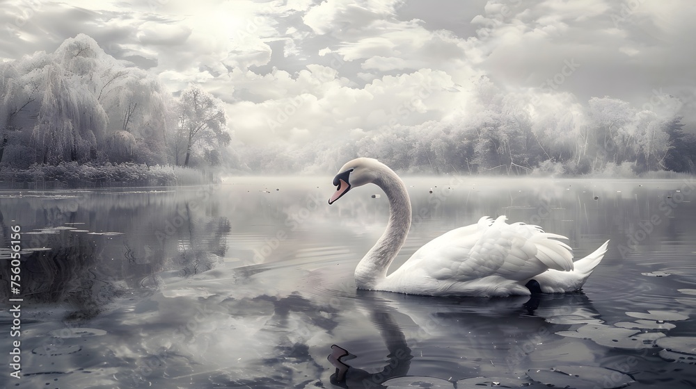White swan lake
