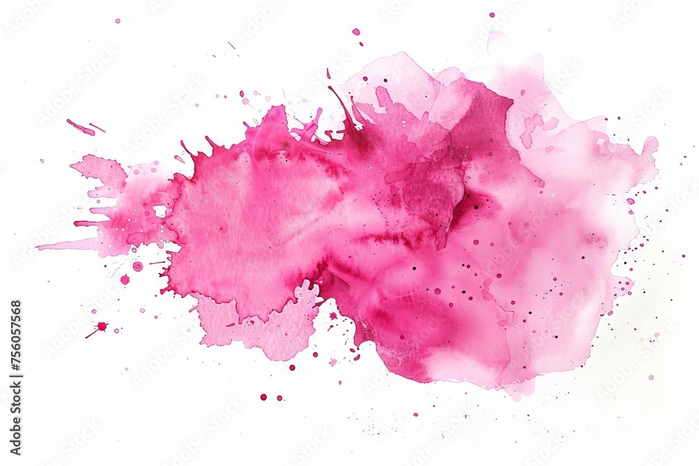 Pink watercolor stain Offering a soft and artistic touch for creative designs and expressions