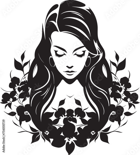 Witchy Bloom Sorcery Floral Vector Logo Professional Femme Mascot Vector Logo Design