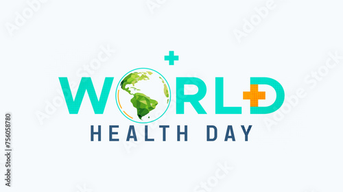 Vector commemorates world health day. Celebrating Health Day, April 7th. Body health awareness. The importance of maintaining health. Design concept about healthy living