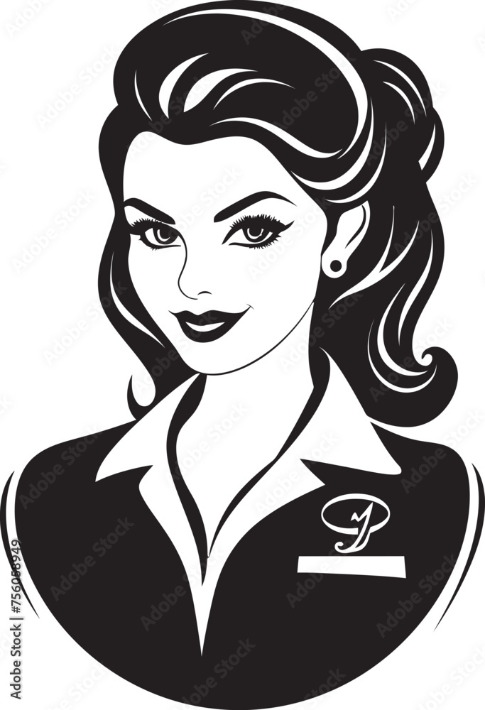 Entrepreneurial Elegance Beautiful Woman Mascot Corporate Goddess Working Woman Symbol