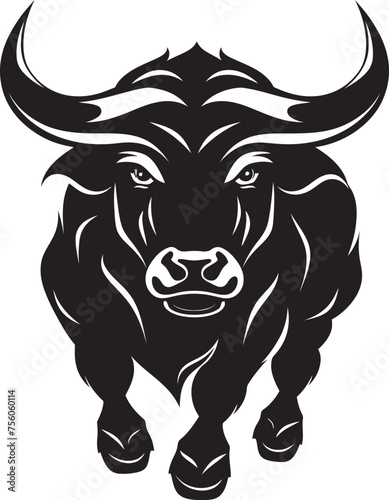 Bubbly Bull Buddy Full Body Cartoon Illustration Mighty Mooer Bull Icon Design