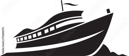 Calm Currents Minimalist Boat Emblem Pint Size Pontoon Minimalist Boat Emblem