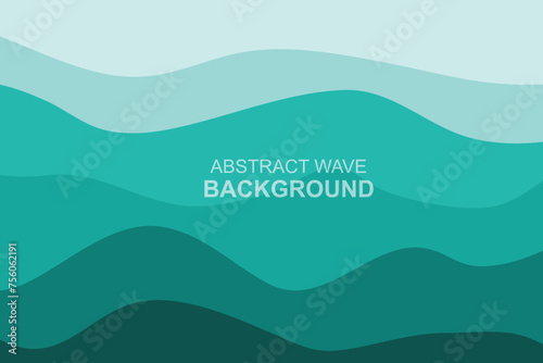 Water Wave Background Design, Abstract Vector Blue Ocean Walpaper Template