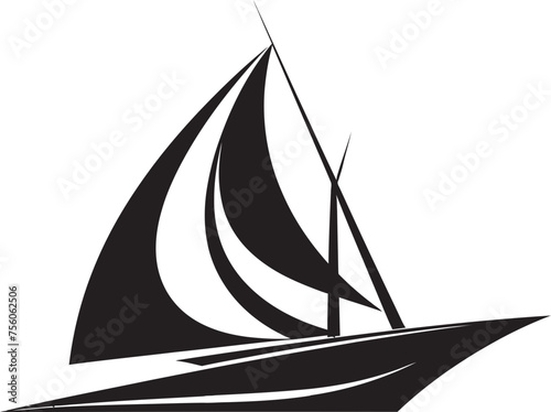 Pint Size Pontoon Minimalist Boat Emblem Quiet Quarters Boat Icon in Vector