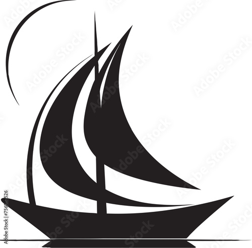Wee Watercraft Minimalist Boat Icon Design Sublime Seafaring Vector Logo of Minimal Boat