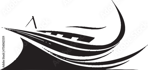 Subtle Sailing Vector Logo of Minimal Boat Barely a Breeze Minimalist Boat Emblem