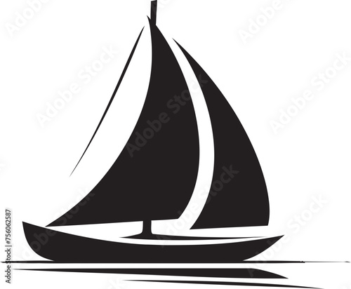 Pint Size Pontoon Minimalist Boat Emblem Quiet Quarters Boat Icon in Vector