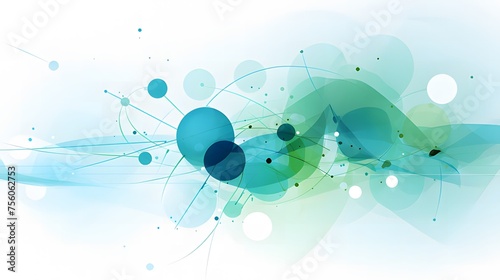 Energetic Overlap: Dynamic Design Geometry with Overlapping Triangles and Circles in Cool Blues and Greens - Versatile Background for Modern Applications