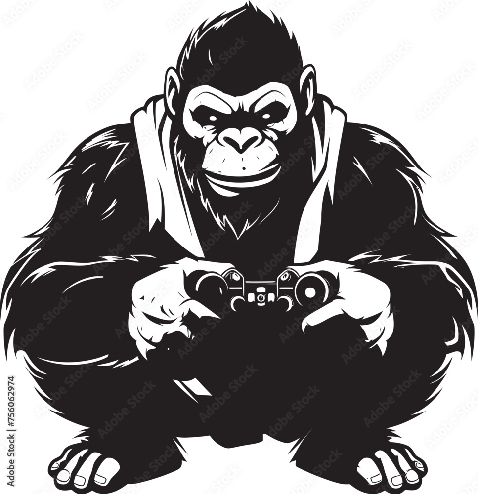 Gaming Gorilla Grip Strong Primate Emblem Mighty Muscle Mastery Primate Powerplay Logo Gaming Gorilla Grip Strong Primate Emblem Mighty Muscle Mastery Primate Powerplay Logo