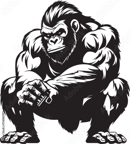 Gamepad Gladiator Mighty Monkey Emblem Primal Play Muscular Ape Console Icon