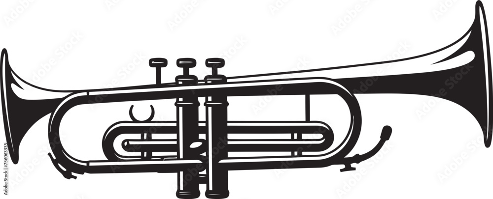 Harmonic Flare Trumpet Vector Symbol Sonic Serenity Iconic Trumpet Design Harmonic Flare Trumpet Vector Symbol Sonic Serenity Iconic Trumpet Design