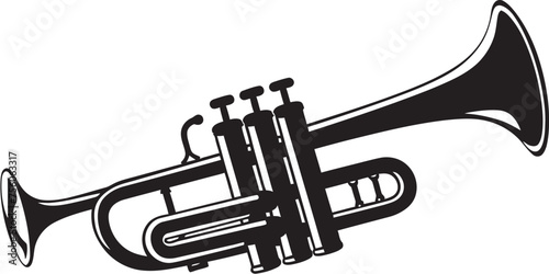 Harmonic Pulse Iconic Trumpet Logo Golden Serenade Melodic Trumpet Icon