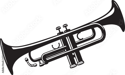 Sonic Harmony Golden Trumpet Vector Trumpet Harmony Melodic Emblem