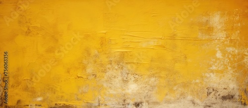 A close up of a wall painted in shades of yellow with peeling paint, showcasing the art of distressed paint on wood