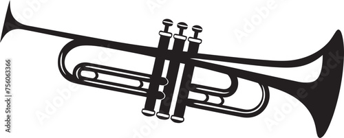 Brass Serenade Golden Trumpet Symbol Golden Echo Melodic Trumpet Icon