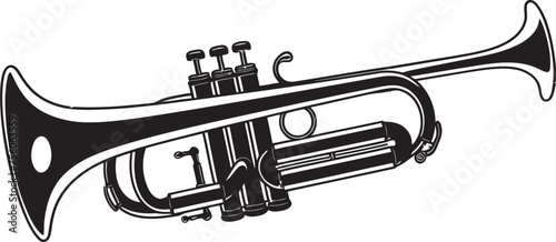 Sonic Serenity Musicians Trumpet Symbol Trumpet Tempo Dynamic Icon Emblem