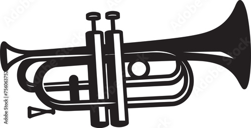 Brass Brilliance Music Trumpet Logo Sonic Serenade Sound Icon Vector Emblem