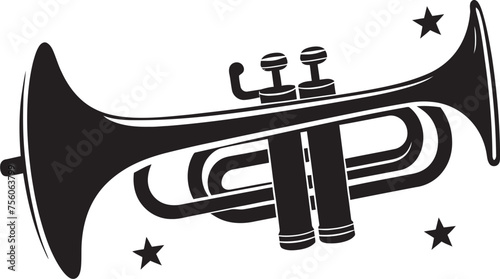 Brass Brilliance Trumpet Icon Vector Sonic Serenade Music Trumpet Emblem