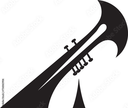Trumpet Tune Sound Icon Vector Symphonic Sounds Musical Trumpet Icon Emblem