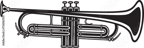 Trumpet Tune Musical Trumpet Symbol Symphonic Sounds Trumpet Icon Vector Emblem