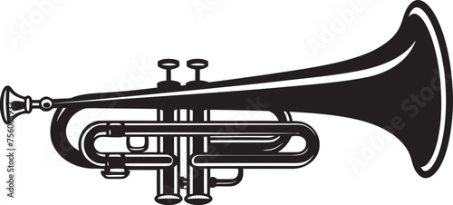 Brass Blast Music Trumpet Icon Design Harmonic Horn Sound Icon Emblem