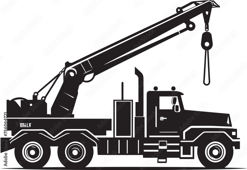 CraneCraft Truck Crane Vector Emblem Heavy Hoist Crane Truck Symbol Design CraneCraft Truck Crane Vector Emblem Heavy Hoist Crane Truck Symbol Design