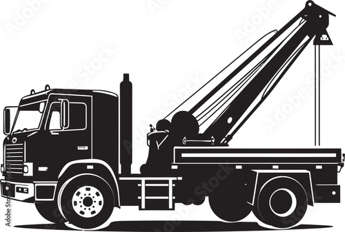 Crane Commanders Crane Truck Icon Emblem Tower Titans Truck Crane Vector Symbol
