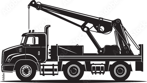 High Rise Haulers Truck Crane Logo Design Crane Commanders Crane Truck Icon Emblem