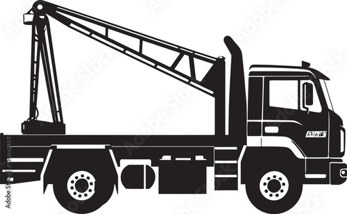 High Rise Haulers Crane Truck Logo Design Crane Commanders Truck Crane Icon Emblem