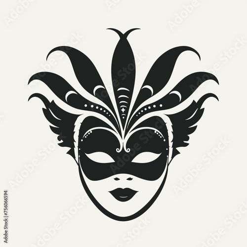 Masquerade in cartoon, doodle style. Image for t-shirt, web, mobile apps and ui. Isolated 2d vector illustration in logo, icon, sketch style, Eps 10. AI Generative