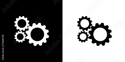 Settings icon. Business icon. Tool icon. CEO icon. Black icon. Black line icon. Silhouette.