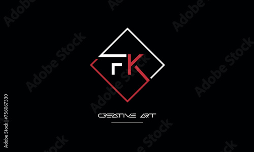 FK, KF, F, K abstract letters logo monogram photo