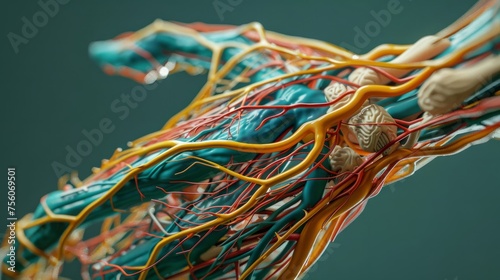 representation of the human brachial plexus, medical concept generative ai photo