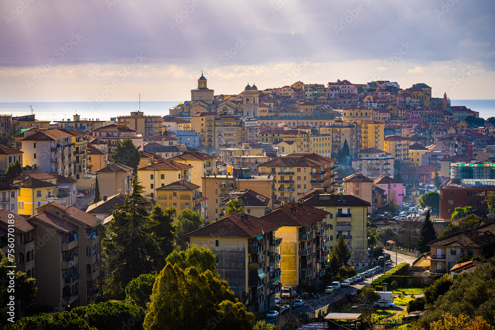 Picturesque Cityscape of Imperia on the Italian Riviera