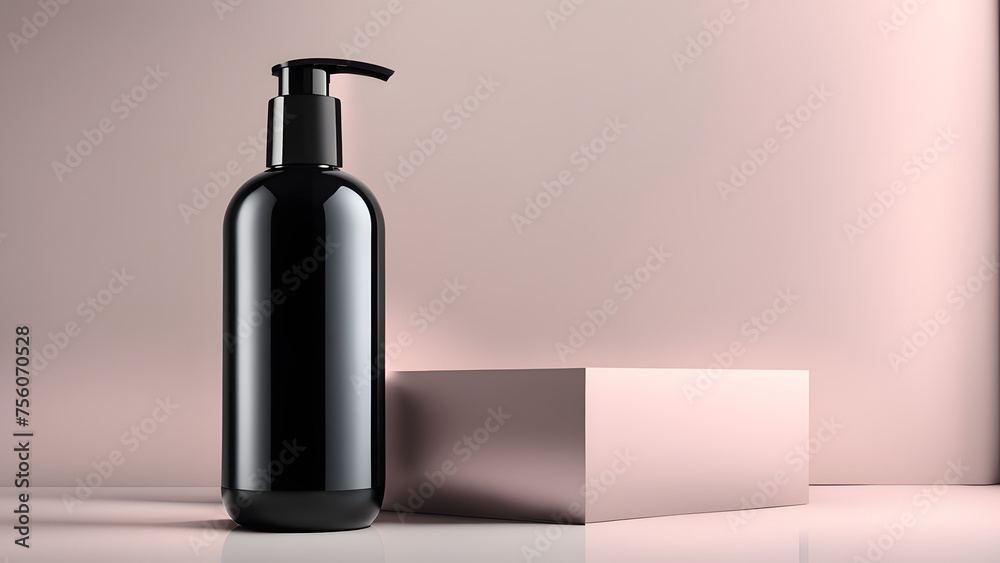 Spa Retreat Essentials 3D Shampoo Bottle Black Design for Salons and Luxury Resorts Spa Retreat Essentials 3D Shampoo Bottle Black Design for Salons and Luxury Resorts