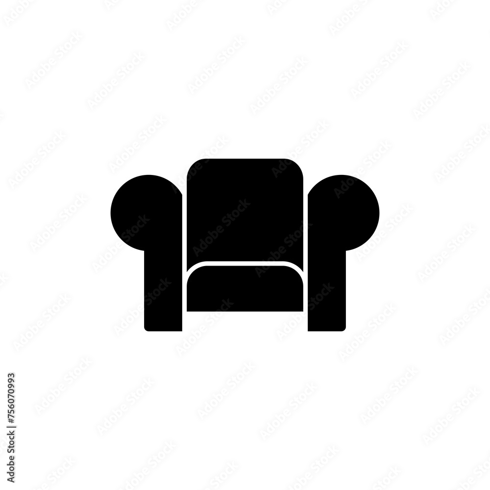 Sofa icon vector isolated on white background. sofa icon illustration. furniture