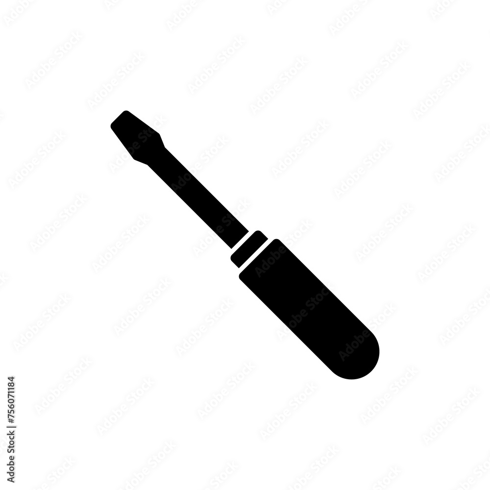 Screwdriver icon vector isolated on white background. Screwdriver vector icon Screwdriver icon vector isolated on white background. Screwdriver vector icon