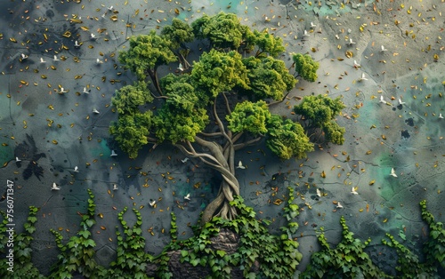 Eco Art campaign for an environmental NGO, emphasizing harmony with nature