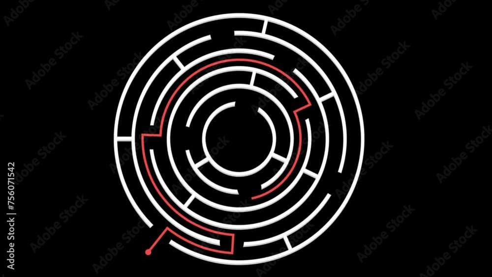 Maze game animated video with alpha channel Maze game animated video with alpha channel
