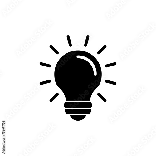 Lamp icon vector isolated on white background. Light bulb icon vector. Idea vector icon